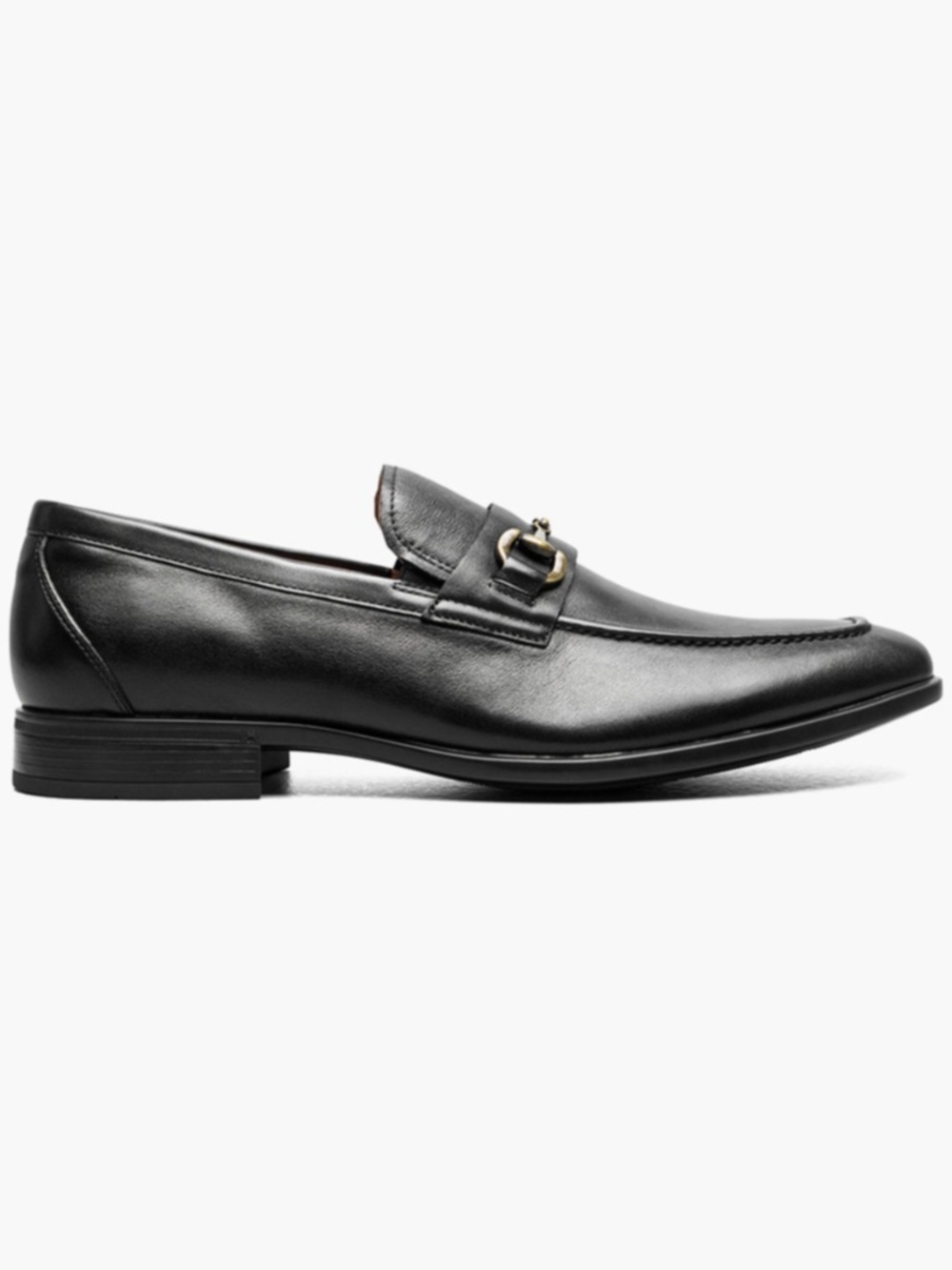 Mens Florsheim Zaffiro Moc Toe Bit Loafer II in Black Leather. 15215 001